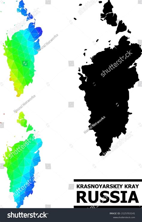 Vector Low Poly Rainbow Colored Map Of Royalty Free Stock Vector