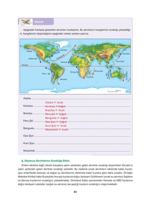 9 Sınıf Coğrafya Gün Yayınları Sayfa 93 Cevapları