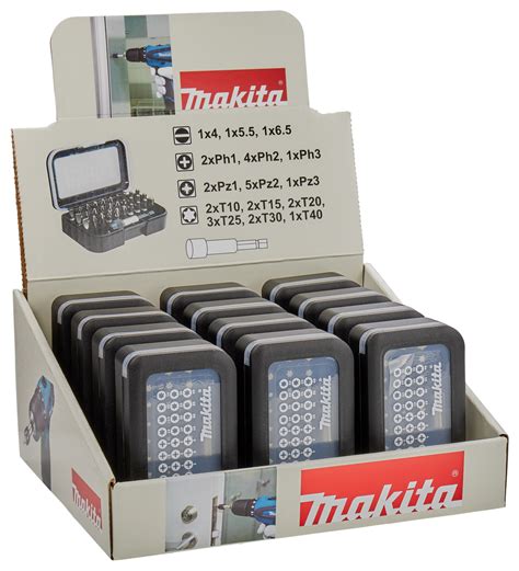 D Schroefbitset Delig Display Stuks Makita Nl