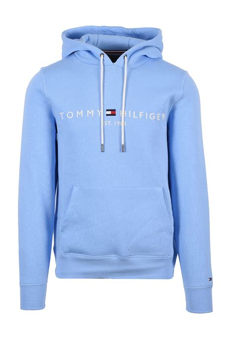 Tommy Hilfiger Logo Hoody Vessel Blue Mw0mw11599 Michael Stewart