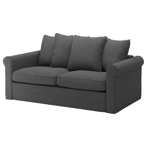 GRÖNLID 2 seater sofa bed, Tallmyra chenille, medium grey - IKEA