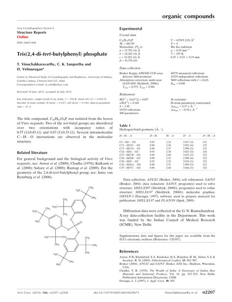 PDF Tris 2 4 Di Tert Butylphenyl Phosphate