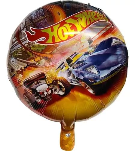 Balão Metalizado Carros Hot Wheels 10 Unid De 45cm MercadoLivre