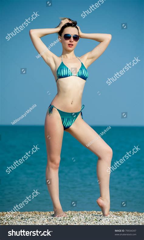 Beautiful Sexual Girl Blonde Pose On Stock Photo 79934347 Shutterstock