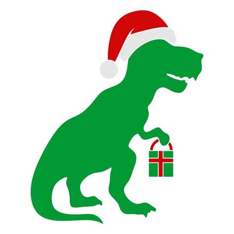 Christmas T Rex Cuttable Design Png Dxf Svg And Eps File For Etsy