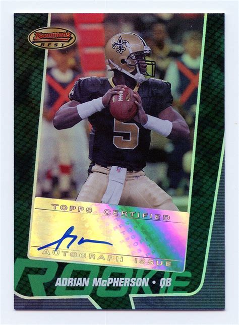 2005 Bowmans Best Rookie Green Autograph Auto 133 Adrian Mcpherson