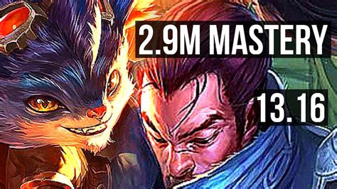 RUMBLE Vs YASUO MID 2 9M Mastery 1400 Games Legendary KR