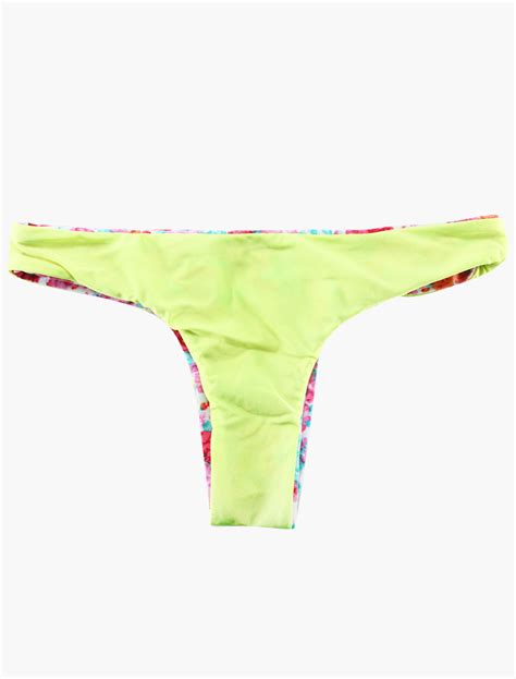 Multi Color Lace Up Floral Print Wireless Bikini Set Milanoo