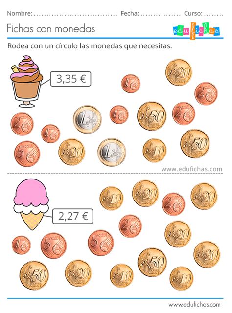 Ficha Online De Monedas Y Billetes Para Tercero De Primaria Puedes