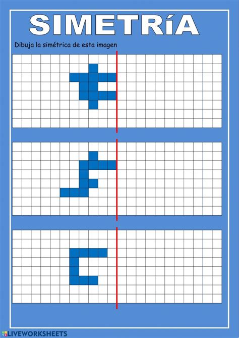 Simetria Ficha Interactiva Simetria Actividades De Simetr A