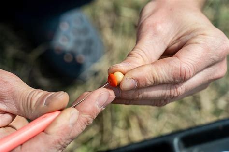 Cerrar Foto De Manos Masculinas Con Artes De Pesca Foto Premium