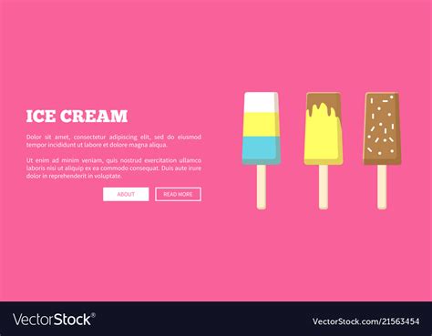 Hot Summer Poster With Chocolate Fruit Ice Cream Vector Image
