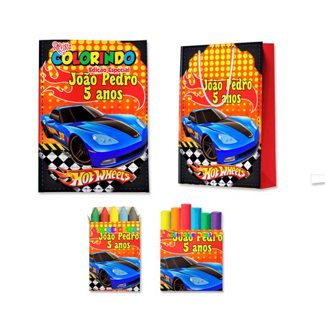 Kit Colorir Massinha E Sacola Hot Wheels Elo