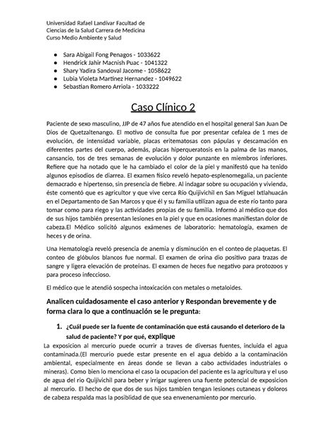 Caso Cl Nico Mas Universidad Rafael Land Var Facultad De