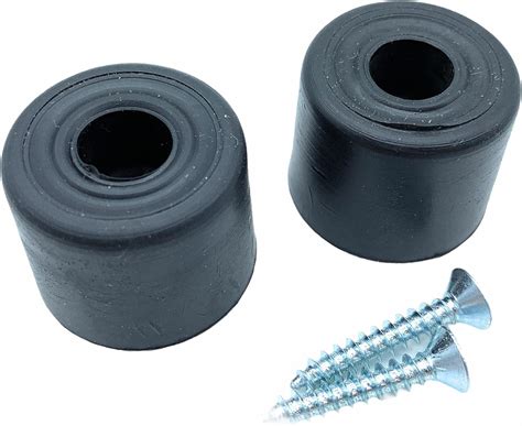 Rubber Door Stopswall Protectors With Screws Small 28mm Black