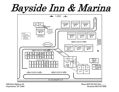 Facilities Map - Bayside Inn and Marina - Cooperstown