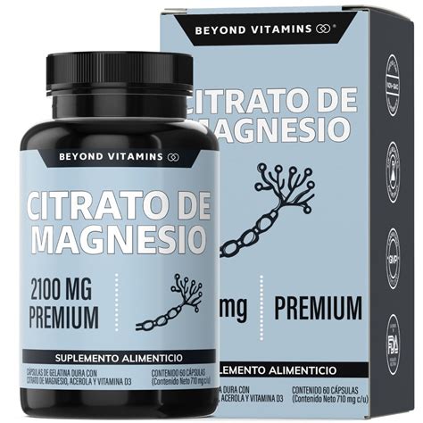 Melhor Suplemento De Magnésio - Citrato de Magnesio Beyond Vitamins Suplemento Alimenticio 2100mg 60 ...