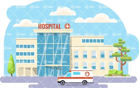 Vector Landscape Mega Bundle [241 Landscapes] / Flat Hospital Illustration Vector Medical ...