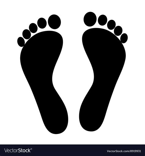 Footprint Icon Royalty Free Vector Image Vectorstock