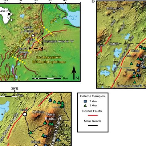 A Map Of The Main Ethiopian Rift Mer Section Of The East African