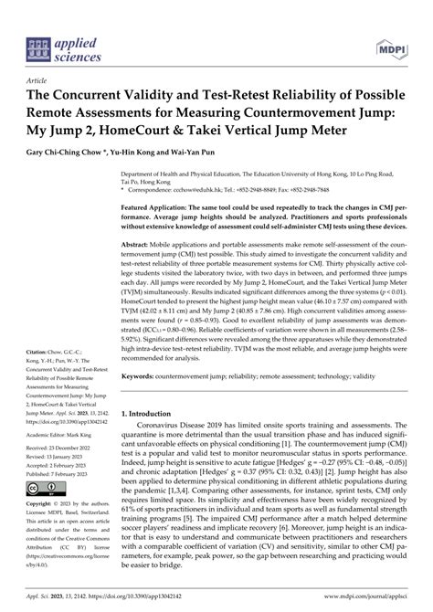 Pdf The Concurrent Validity And Test Retest Reliability Of Possible