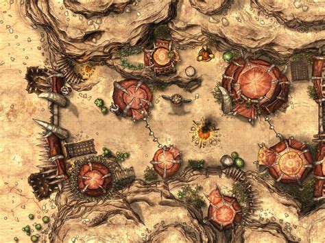 Orc Camp Passage Battlemap 40x30 Dnd Orc Camping D D Maps