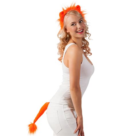 Dames Oranje Leeuw Set Partycorner Nl