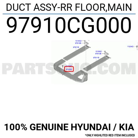 Duct Assy Rr Floor Main Cg Hyundai Kia Parts Partsouq