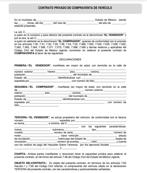 Descubrir 93 Imagen Modelo De Contrato De Compraventa Simple Abzlocal Mx