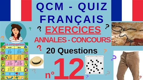 Qcm Quiz Fran Ais N Questions D Annales De Concours De La