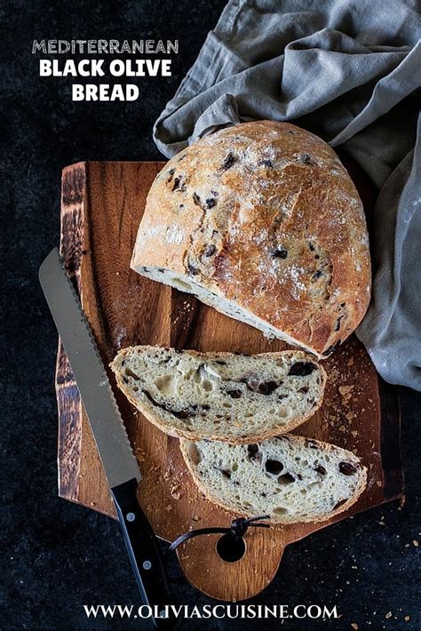 Mediterranean Black Olive Bread Olivias Cuisine