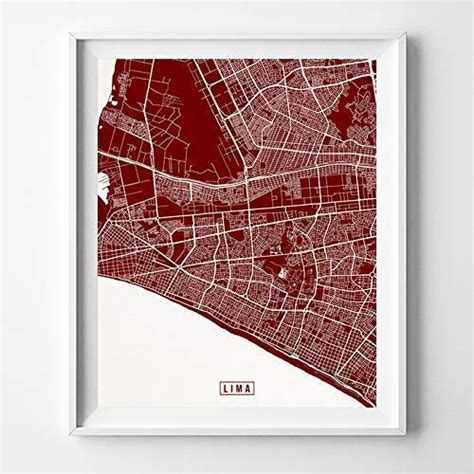 Amazon Lima Peru City Street Map Wall Art Home Decor Poster Urban