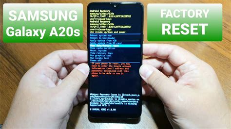 SAMSUNG GALAXY A20S SM-A207F/DS factory reset / сброс до заводских ...