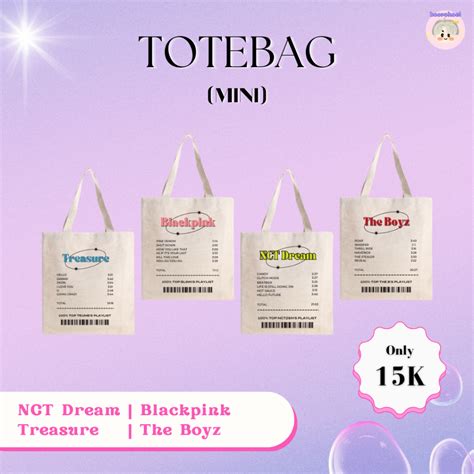 Jual BOORAHAETotebag Tas Mini BLACKPINK TREASURE NCT DREAN THE