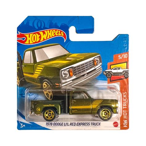 Masinuta Metalica Hot Wheels Dodge Li L Red Express Truck Treasure Hunt Verde