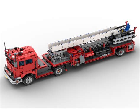 Lego Moc Fire Truck Aerial Ladder C Model Alternate By Time