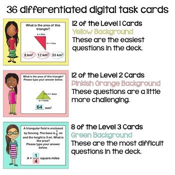 Area Of A Triangle Boom Cards Self Correcting Digital Task Cards