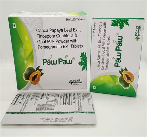 Carica Papaya Leaf Ext Tinospora Cordifolia Pomegranate Ext Tablet At