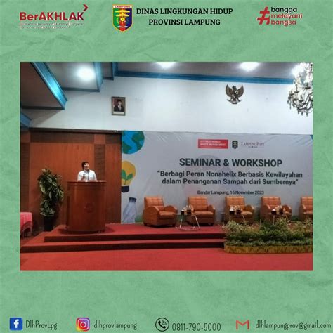 Kepala Dinas Lingkungan Hidup Provinsi Lampung Menjadi Keynote Speaker