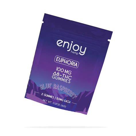 Enjoy Hemp Euphoria 100mg Delta 8 Gummies Blue Raspberry