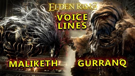 Elden Ring Gurranq Beast Clergyman Maliketh The Black Blade Voice