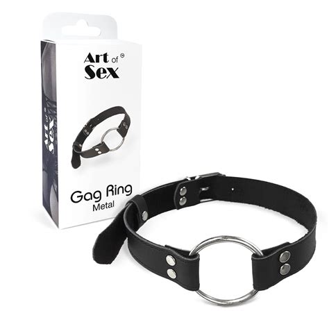 Кляп металеве кільце на ременях Art of Sex Gag Ring Metal чорний