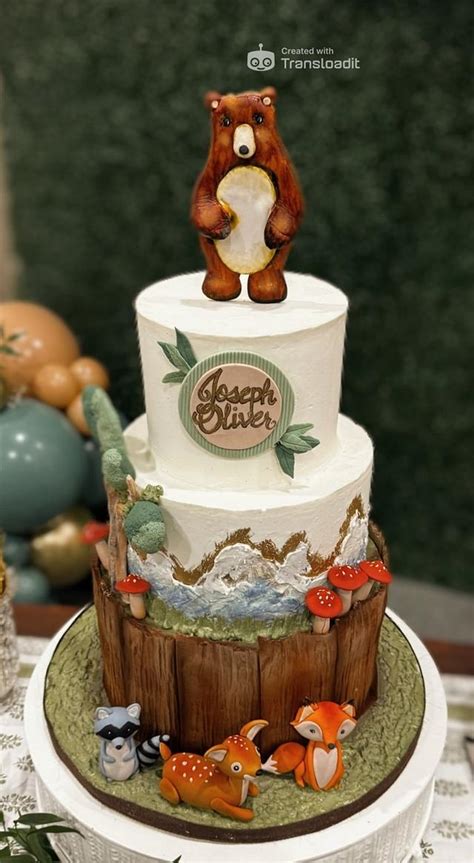 Woodland baby shower - Decorated Cake by DenaR - CakesDecor