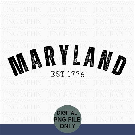 Maryland Png, Maryland State Png, Maryland Established Png, Distressed ...