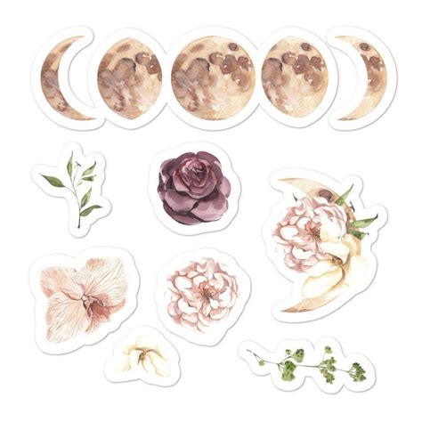 Aesthetic Flower Stickers Printable Printable And Enjoyable Learning