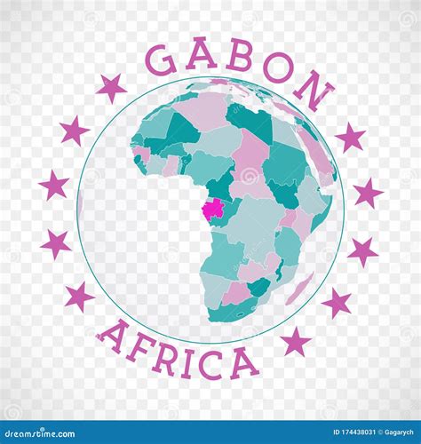 Gabon round logo. stock vector. Illustration of data - 174438031