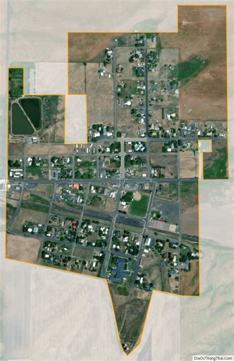 Map of Creston town, Washington