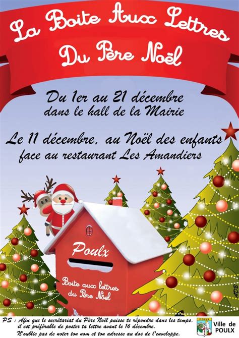 LA BOITE AUX LETTRES DU PERE NOEL ARRIVE A POULX Mairie De Poulx