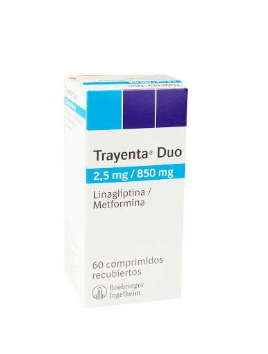 Trayenta Duo Linagliptina Metformina 2 5mg 850mg Boehringer Caja X 60