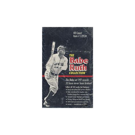 1992 Megacards The Babe Ruth Collection Baseball Box | Steel City ...